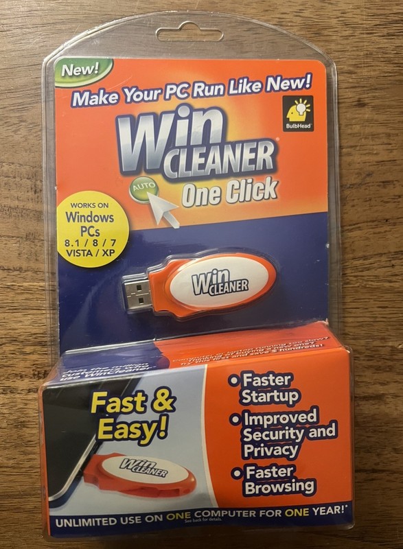 Win Cleaner One Click Professional USB Computer Clean Repair for PC Laptop (NEW)