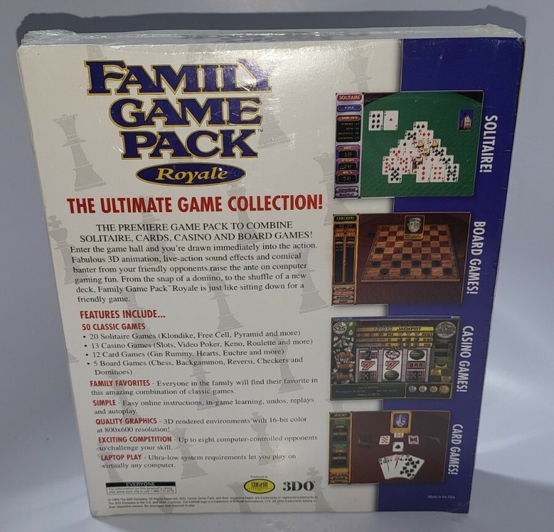 Family Game Pack Royale Greatest Hits 3DO PC CD ROM Complete Version - SEALED! gallery