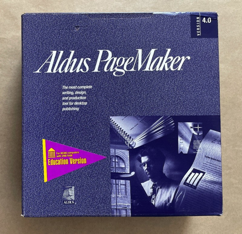 Vintage ALDUS Pagemaker 4.0 English For Windows with Adobe Type Manager Set