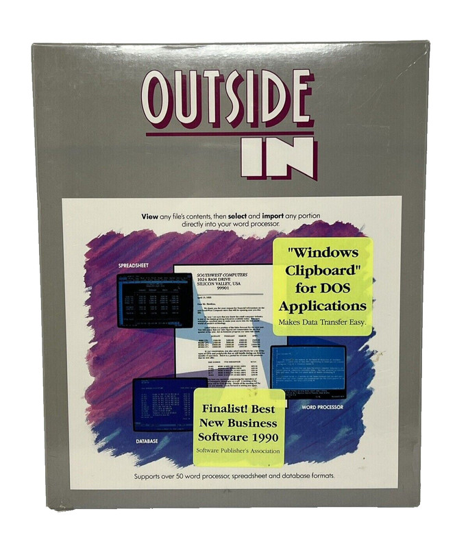 OUTSIDE IN Business Software for Word Processor Spreadsheet Database Formats