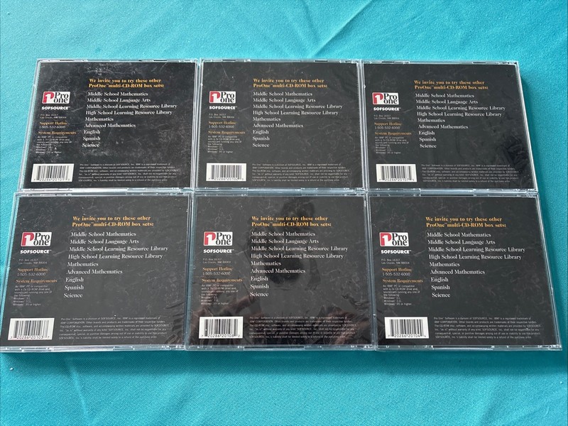 Lot Of 6 Learning Tools That Work Mathematics Calculus,trig,alg PC CD-ROM Read gallery