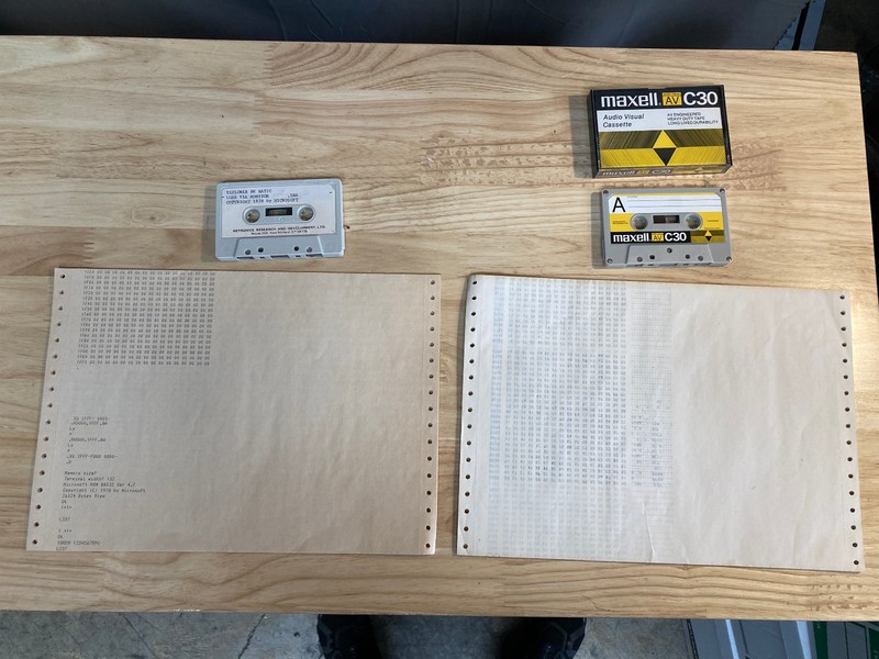 Microsoft Explorer 8K Basic, Netronics Monitor Driver 70s Software + Printout