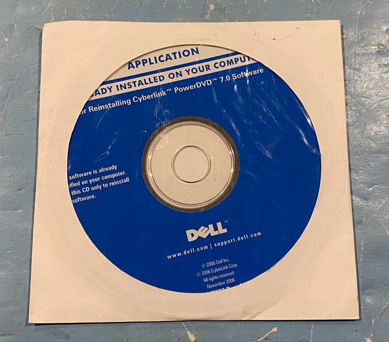 Dell Cyberlink PowerDVD 7.0 Software Disc P/N: UP633