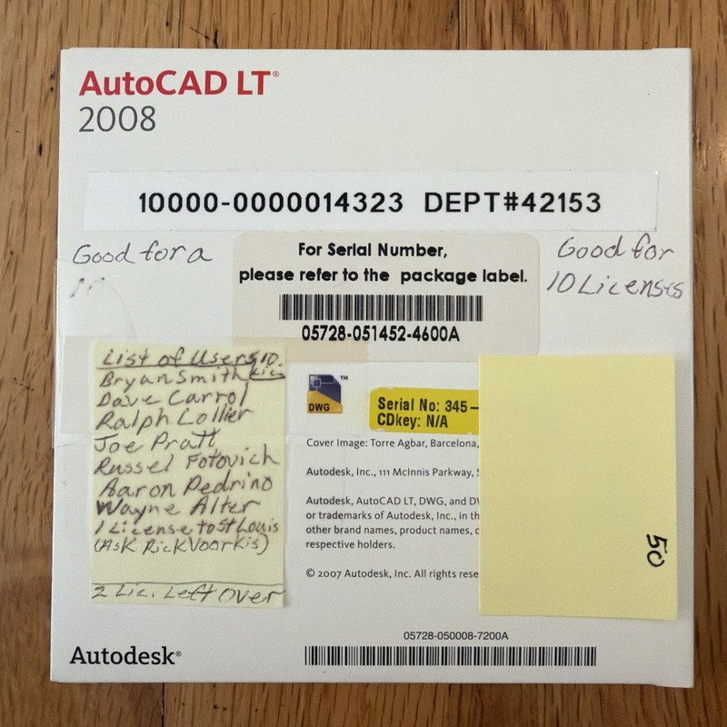 Autodesk AutoCAD LT 2008 Version, with Serial Number - Windows gallery