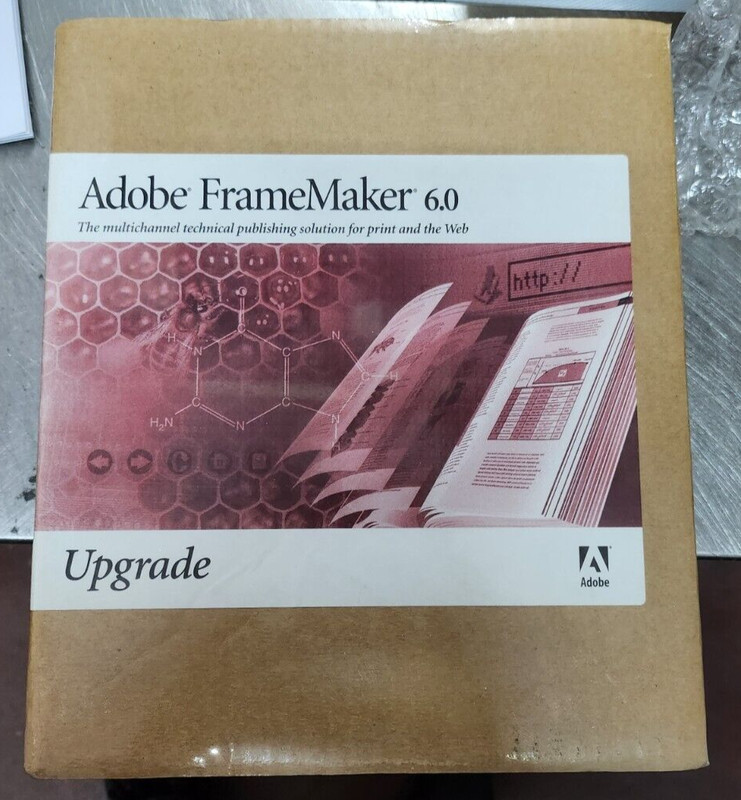 ADOBE FrameMaker 6.0 Upgrade, P/N: 27910349 – NEW & Sealed!!!