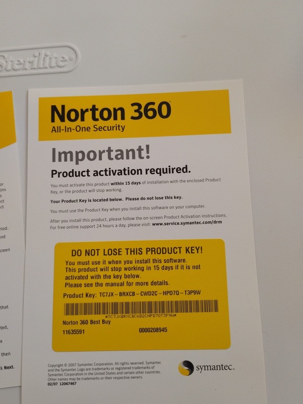 Norton 360 All In One Security CD 2007 gallery