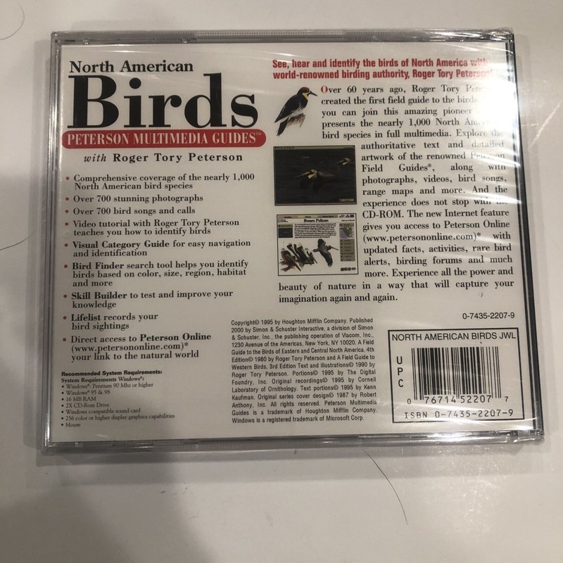 North American Birds New Sealed Cd-ROM Windows (95/98) New Sealed gallery