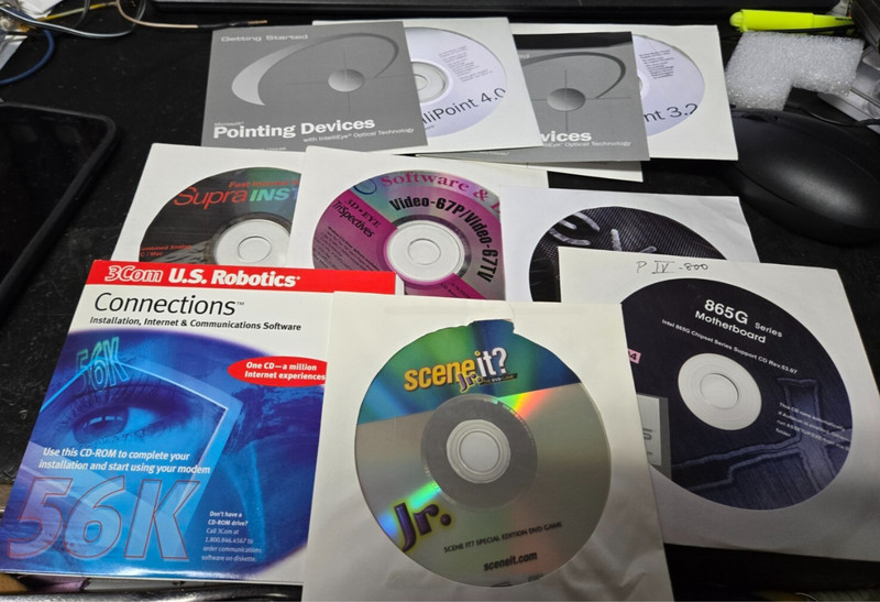 PC Computer Software CD Lot of 8 Drivers, Utilities &game InteliPoint 3.2&4 etc