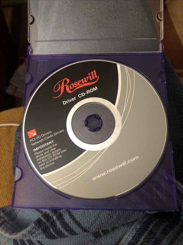 ⭐️⭐️⭐️⭐️⭐️ PC Software CD Disc Rosewill PCI I/O Drivers Network Cards Drivers