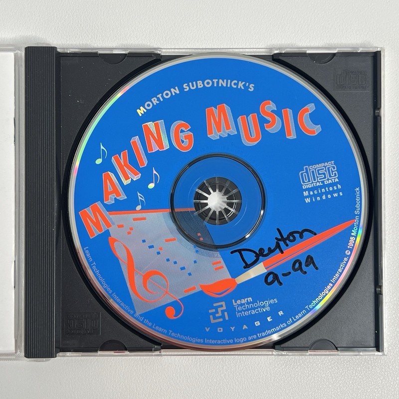 Morton Subotnicks Making Music CD-ROM 1995 PC Mac Windows Voyager Kids Software gallery