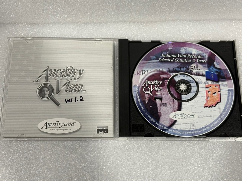 Indiana Vital Records Selected Counties & Years WINDOWS CD-ROM Genealogy gallery