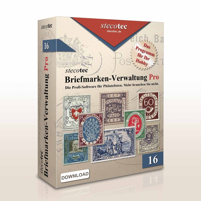 Stecotec Briefmarken-Verwaltung Pro: Das Programm für Philatelisten – Software