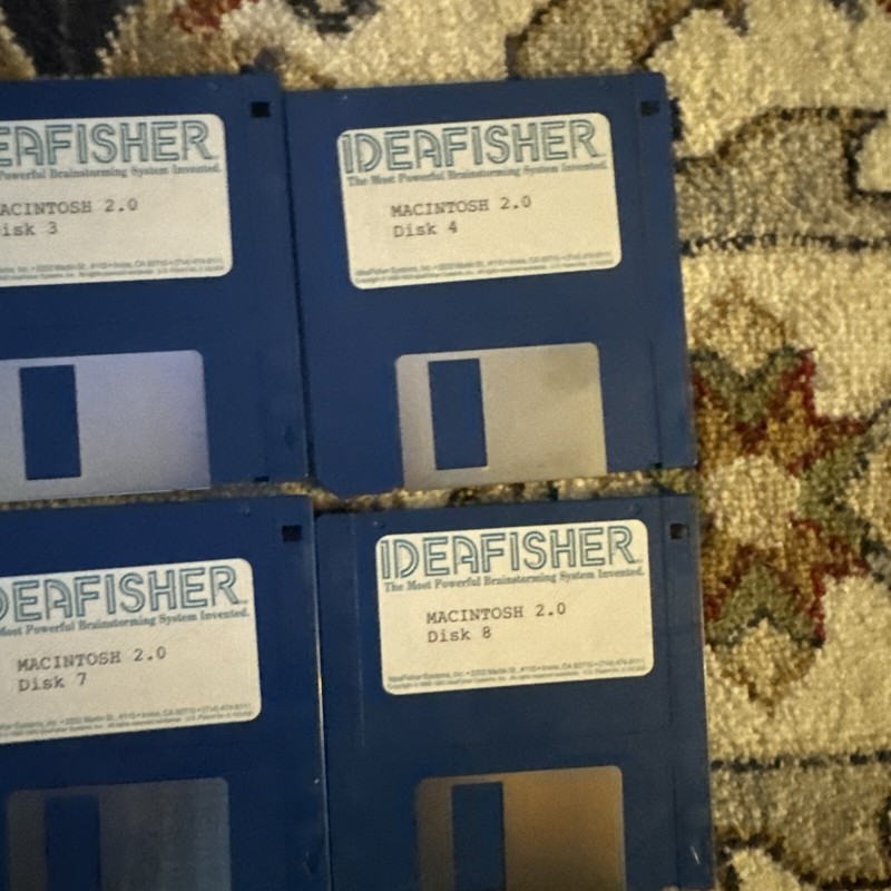 RARE/VINTAGE IdeaFisher Brainstorming & Problem Solving Software MAC 1-9 FLOPPY gallery