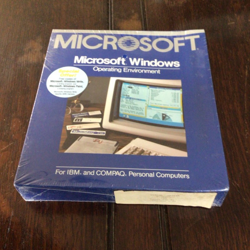 MINT – SEALED- Microsoft Windows Operating System for IBM & COMPAQ 1.01 Version