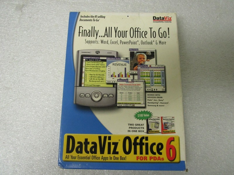 DataViz Office 6 for PDAs – Factory Sealed Retail Box for Palm – New