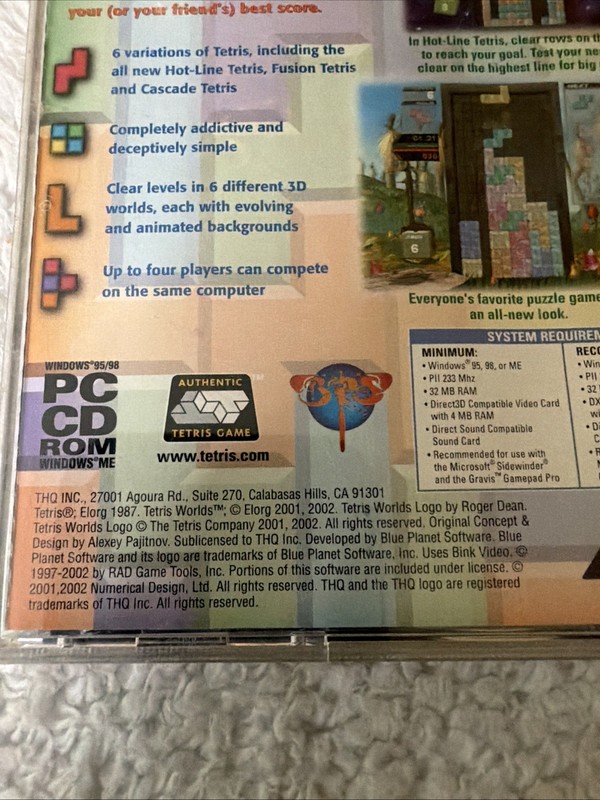 Tetris Worlds PC CD ROM Windows 95/98 Video Game VTG gallery