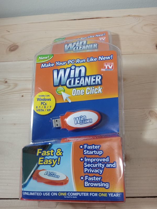 WIN CLEANER One Click USB PC Computer Clean Repair Protect Windows ×2