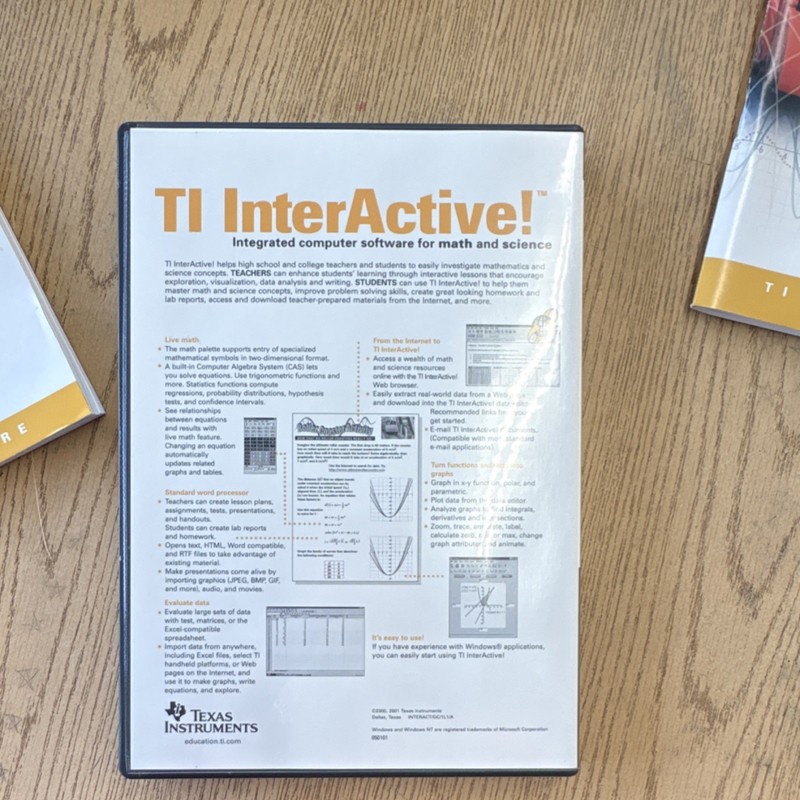 Texas Instruments TI InterActive! Math & Science Software CD Windows INTERACT/D… gallery