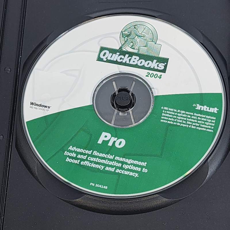QuickBooks Pro 2004 Windows XP 2000 98 Financial Software CD Installation Key gallery