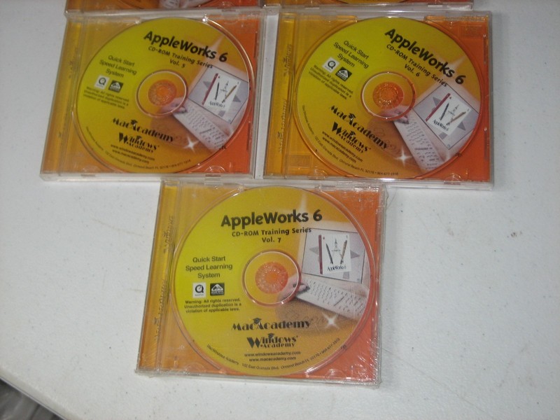APPLEWORKS 6 VOL. 1-7 CD-ROM Training Series MacAcademy & Windows Academy gallery