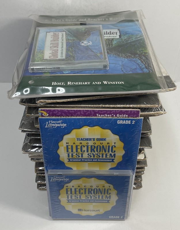 Lot 20 Educational PC CD ROM Teaching Learning Homeschool, Holt, Test Generator