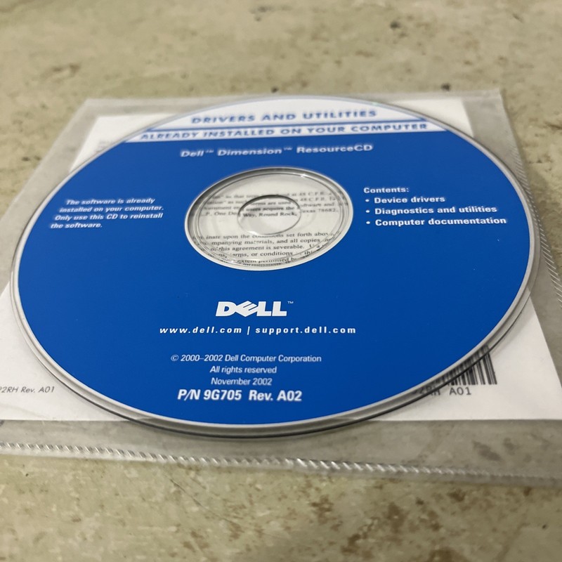 Dell Tools CD - Drivers and Utilities - Dell Dimension ResourceCD Nov. 2002 gallery