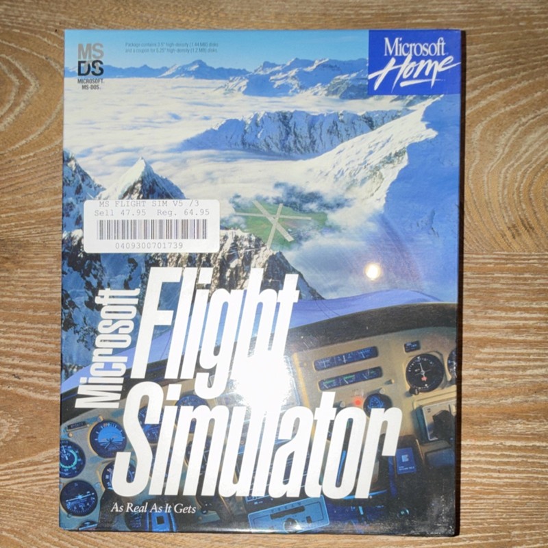 SELADED Microsoft Flight Simulator Simulation for MS-DOS 5.25″ Floppy Disk