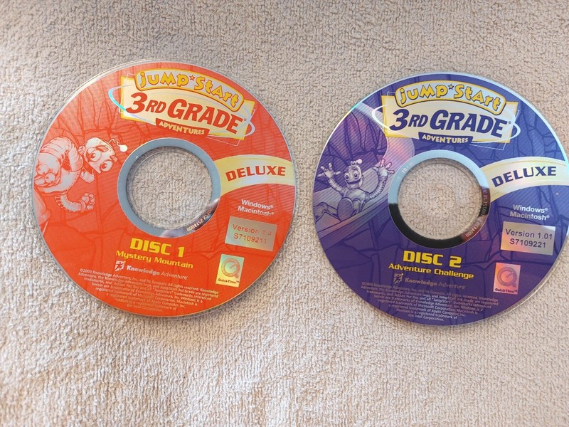JumpStart Adventures 3rd Grade Users Guide (PC WIN/Mac 1996 Game) 2 Disc Set VTG gallery