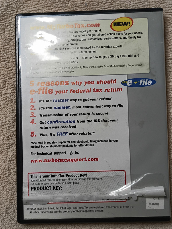 Intuit TurboTax Deluxe Federal Return - Tax Year 2002 - Fast Shipping gallery