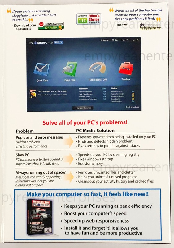 Defender Pro 2012 PC Medic 2012 Computer Security - Windows NEW in Box gallery