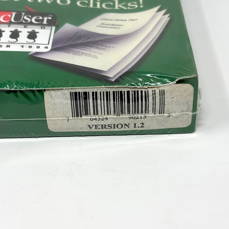 Vintage 90s Sealed Clickbook 1.2 for the Macintosh Software - Bookmaker gallery