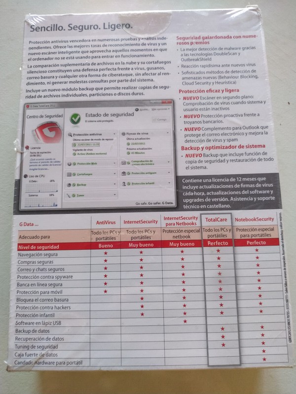 G Data Total Care 2012 Android - 1 Mobile + 1 Año - Activation License Key AM gallery