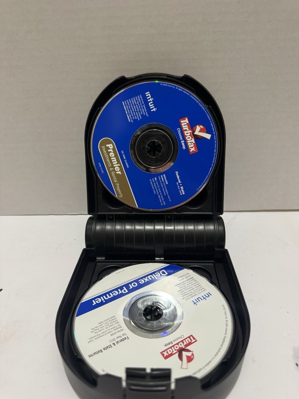 Intuit Turbo Tax Deluxe and Premier CD-ROM Lot With Y2k CD Case gallery