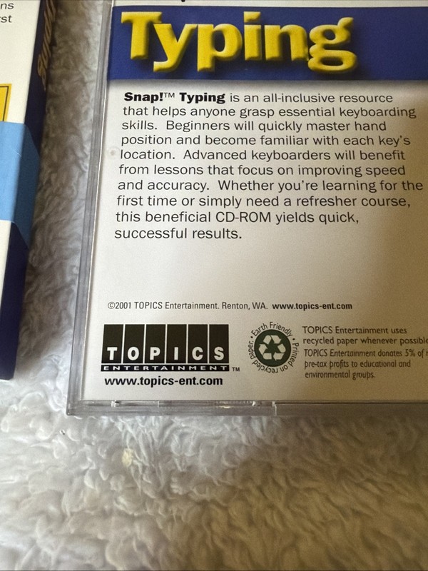 Typing PC CD ROM Snap! Vtg Keyboard Sleeve IBM Compatible WIN gallery