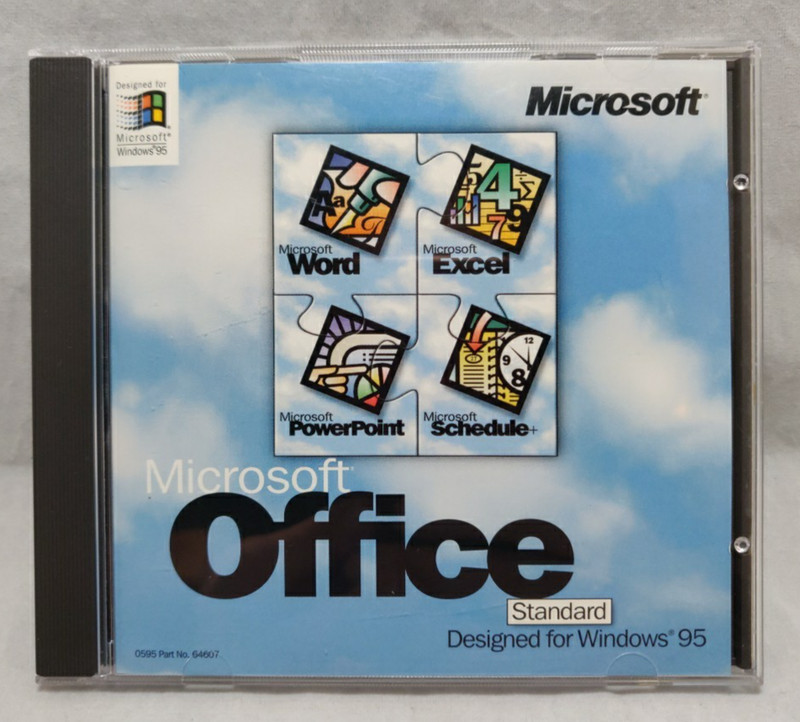 Microsoft Office Standard Designed for Windows 95 with CD KEY 021-056-002 USED