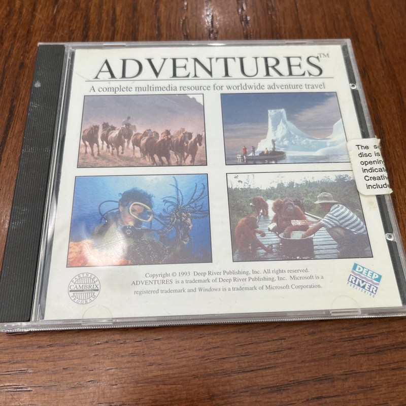 Adventures A Complete Multimedia Resource For Worldwide Adventure Travel CD-ROM