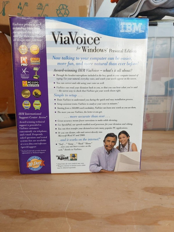 IBM ViaVoice for Windows Release 8 for Windows 98 XP ME SEALED w/Headset gallery