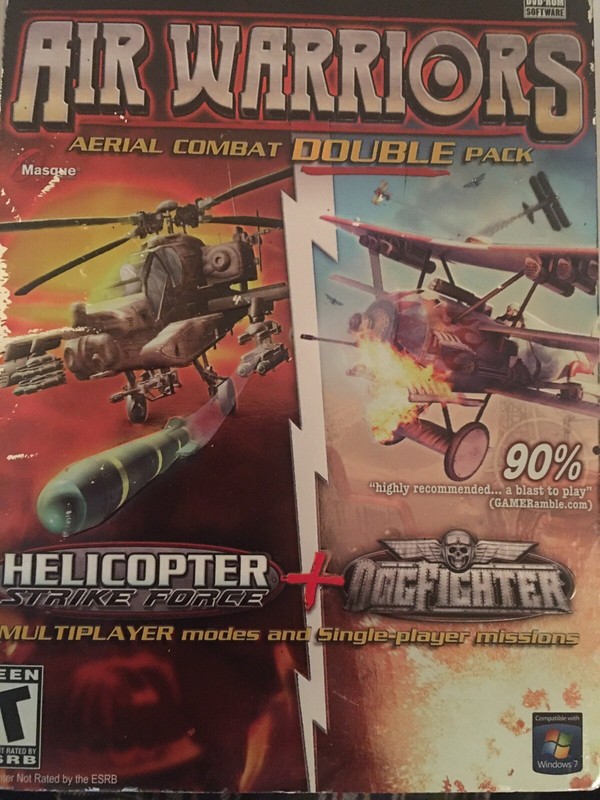 AIR WARRIORS AERIAL COMBAT DOUBLE PACK Helicopter & Dog Fighter PC DVD SEALED