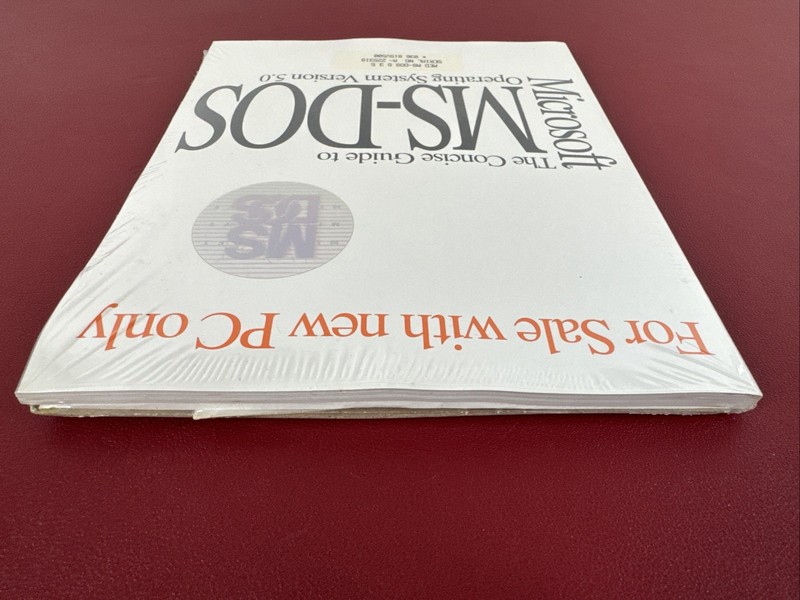 Microsoft Concise Guide to MS-DOS Operating System 5.0 With DISKS, NEW Sealed gallery