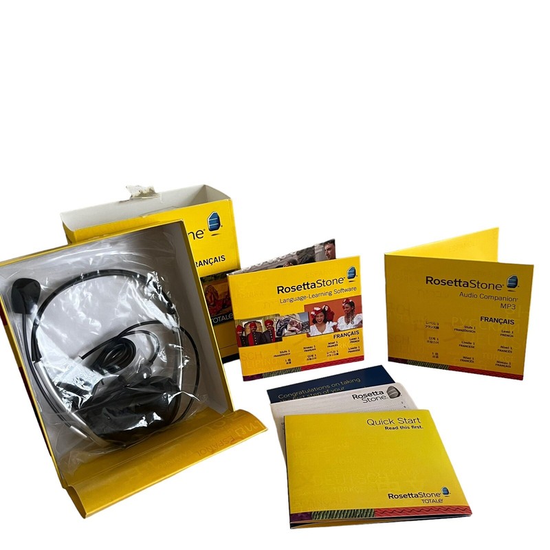 Rosetta Stone French Francois Level 1 Version 4 Learn Language New Headphones