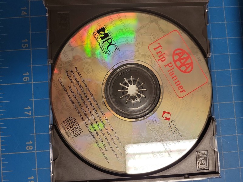 AAA Trip Planner CD-ROM 1994 Compton's NewMedia Road Trip Map PC Software gallery