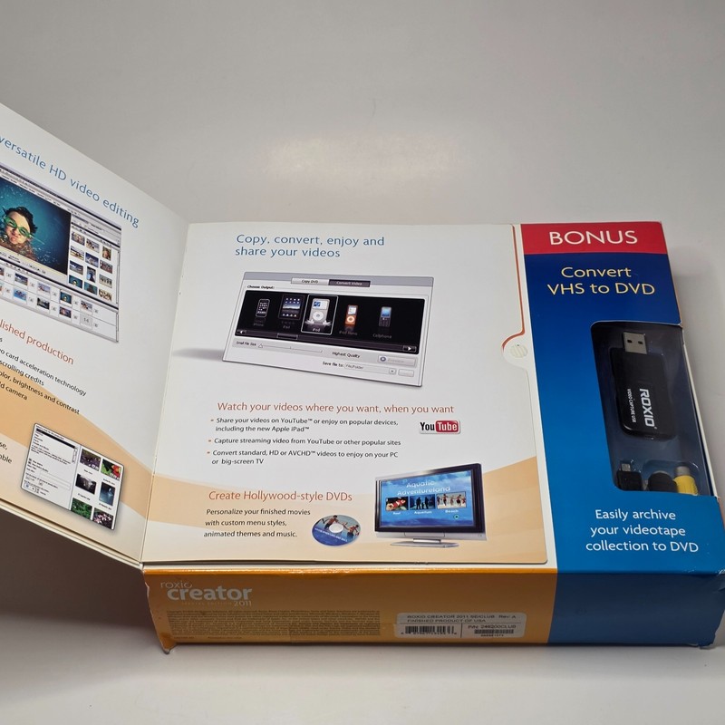 Roxio Creator Special Edition 2011 USB Video Capture New Old Stock gallery