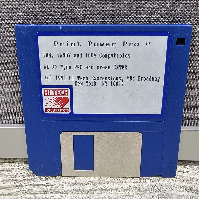 Print Power Pro IBM Tandy 5.25" & 3.5" Floppy Disk w/ Box And Inserts Untested gallery