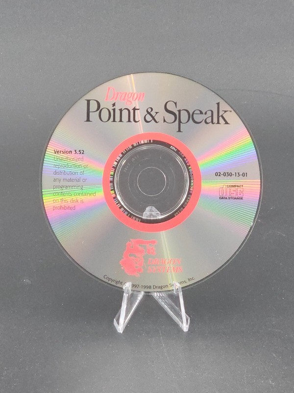 1997-1998 Dragon Systems Point and Speak Version 3.52 CD Only