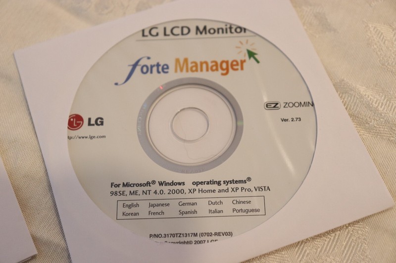 LG DIGITAL ez & Forte Manager LG LCD Monitor drivers & User Manual software CDs gallery