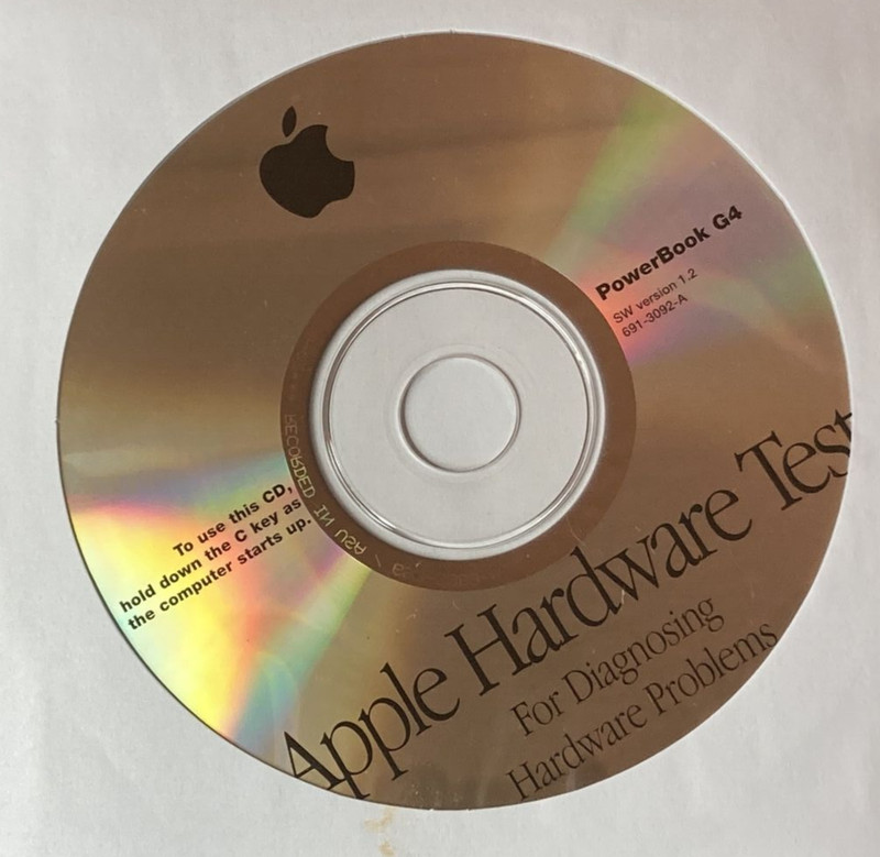 Apple Hardware Test CD Disc for Power Mac G4 SW Version 1.2