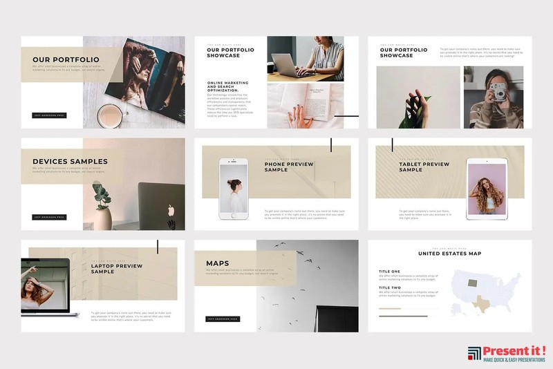 Brown Minimal Google Slides Template gallery