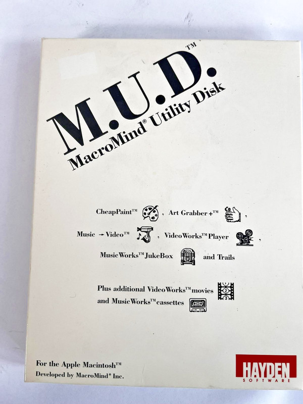 Vintage M.U.D. MacroMind Utility Disk Apple Macintosh Hayden Software 3.5 Floppy gallery