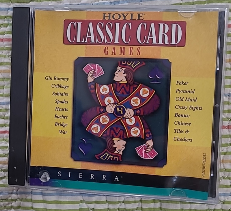Hoyle Classic Card Games PC CD eurchre war crazy 8’s solitaire bridge pyramid 97