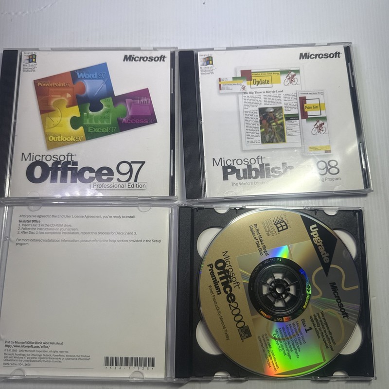 Microsoft Office 2000 Premium Publisher 98 Office 97 Disc Product Key Like New gallery